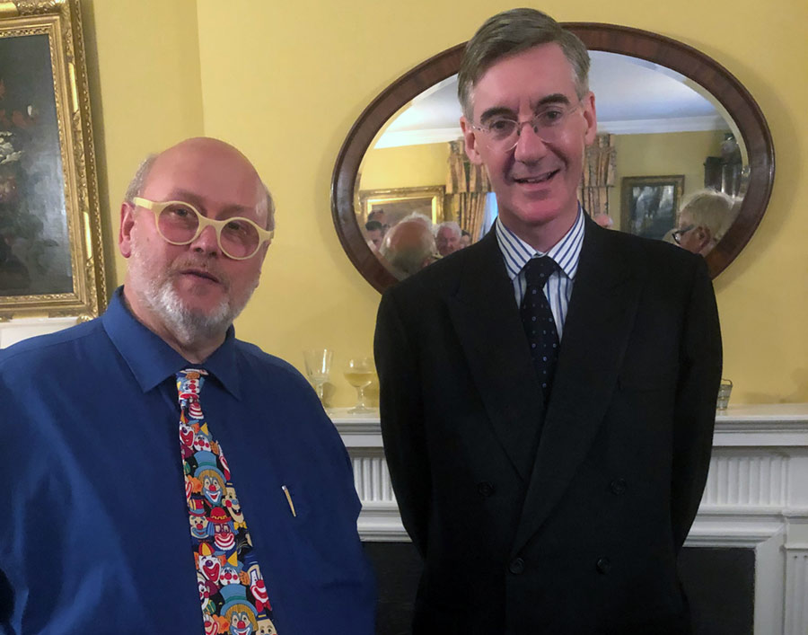 Rt Hon Jacob Rees-Mogg MP with Wealden Patrons chairman, Chris Lawson, at the members' reception in June 2022