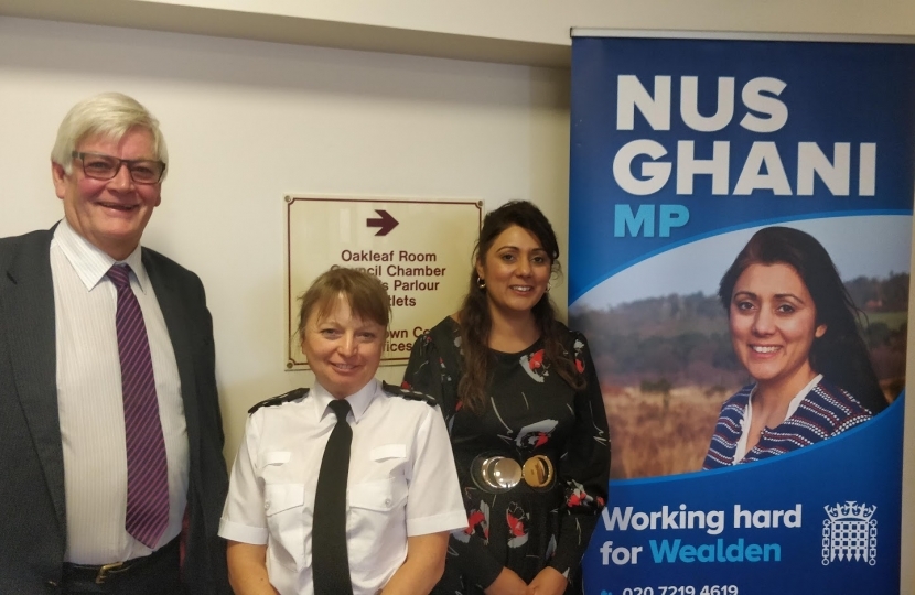 Extra funding for Sussex Police welcomed by Wealden's MP, Nus Ghani