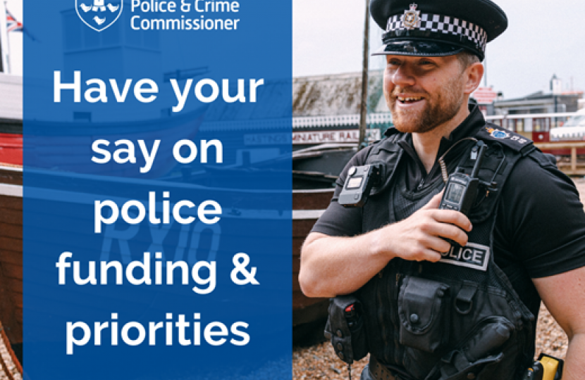 Police funding survey launched by Sussex Police and Crime Commissioner