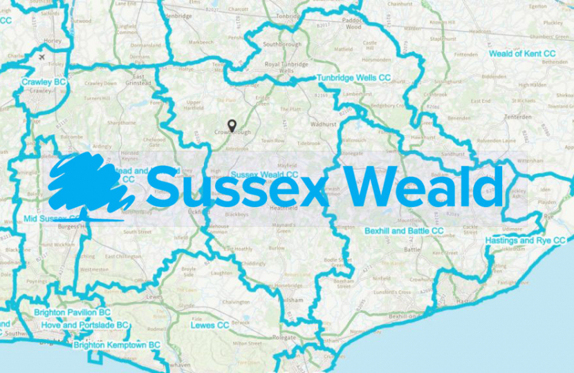 Sussex Weald map