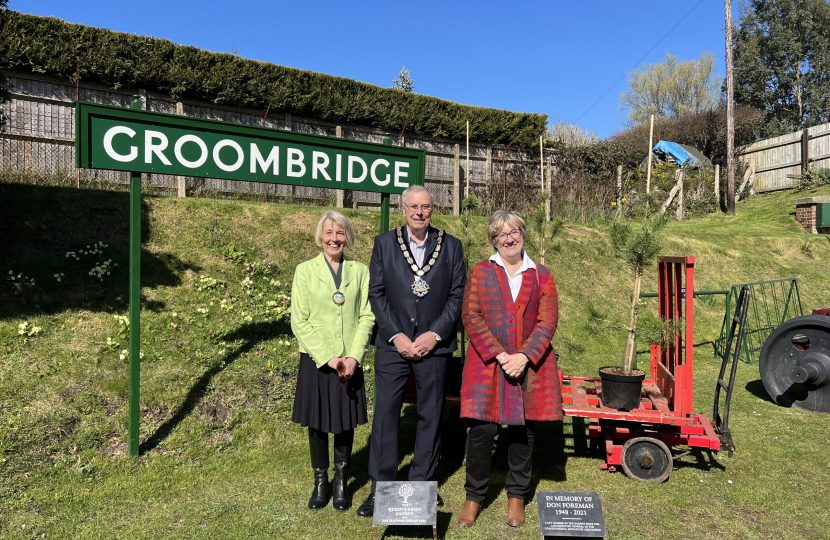 It's 'all aboard' in Groombridge for Jubilee tree planting by Wealden dignitaries